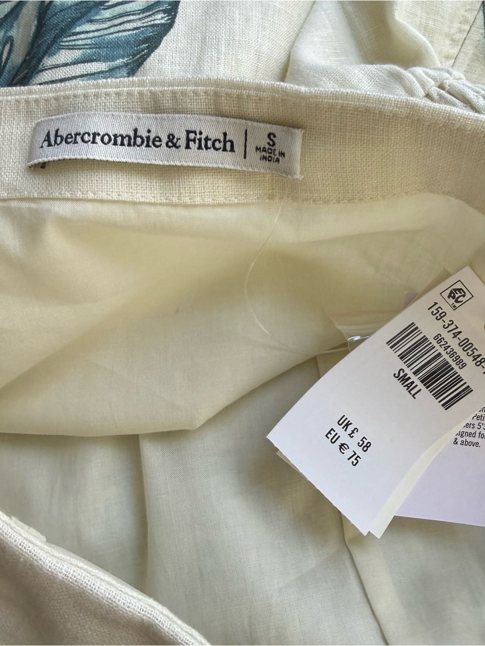 NWT Abercrombie Scarlett Strapless Linen-Blend Skort Dress - Picture 7 of 8